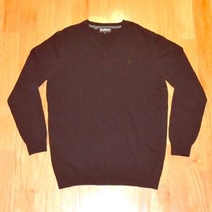 Barbour Essential Lambswool V-Neck Sweater - L